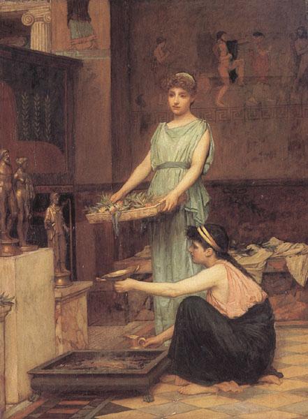 John William Waterhouse The Household Gods